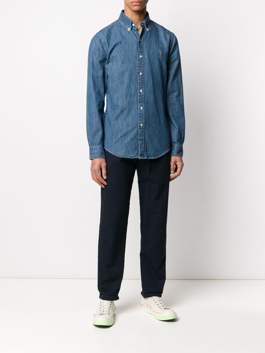 Blue Logo denim shirt 5