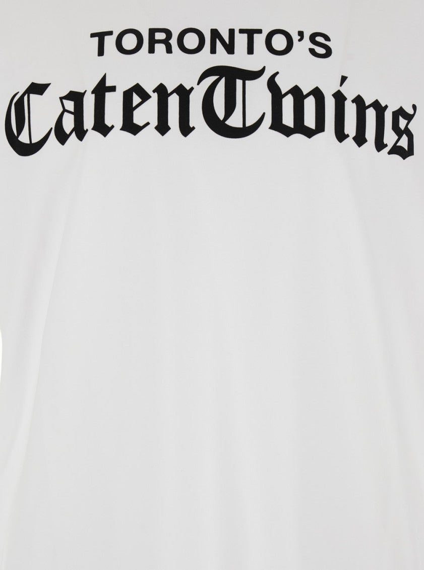White Crewneck Printed T-Shirt 3