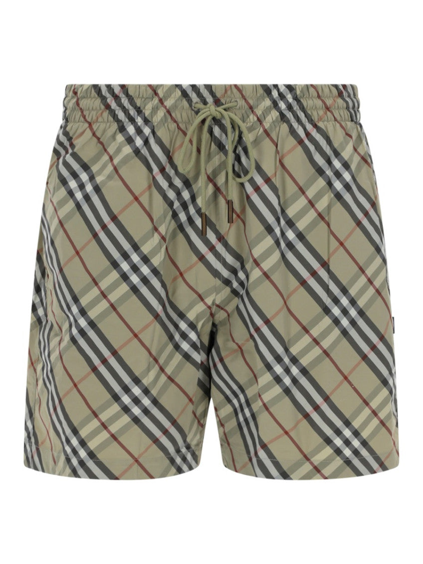 Green Check Swim Shorts 1