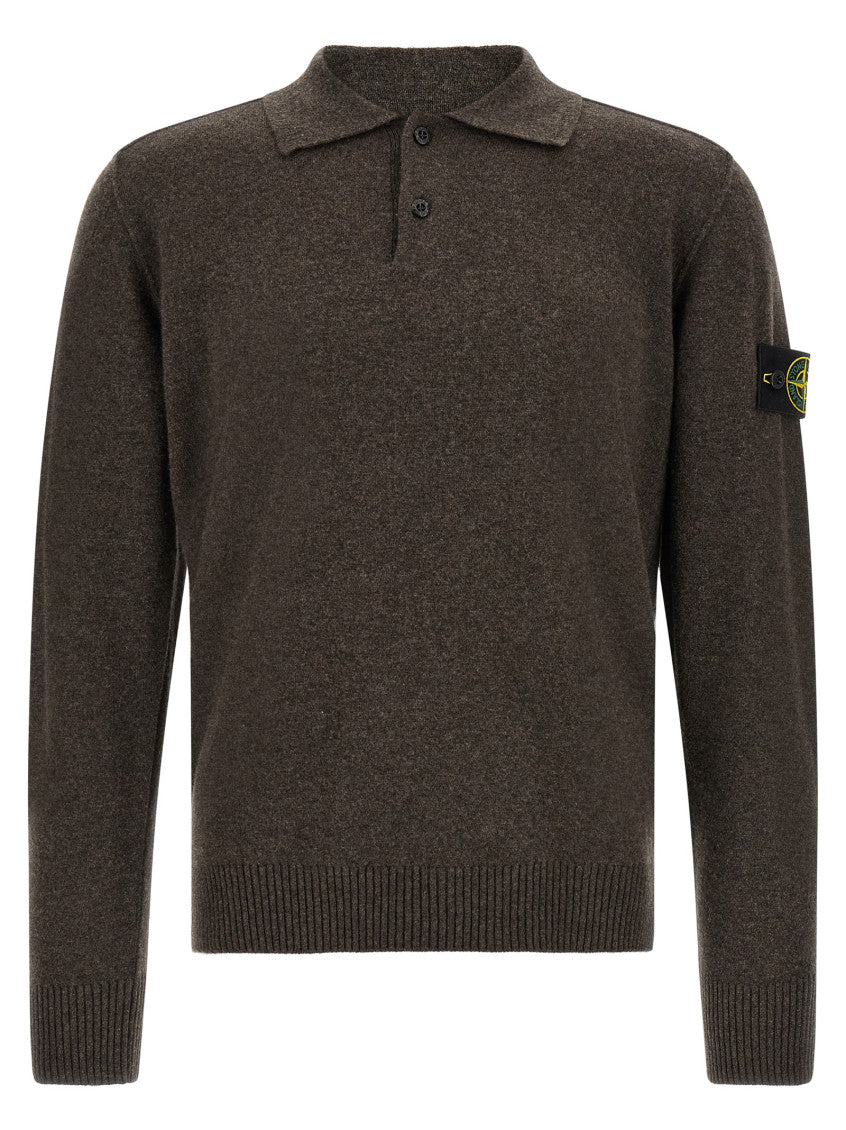 Dark Brown Polo Sweater 1
