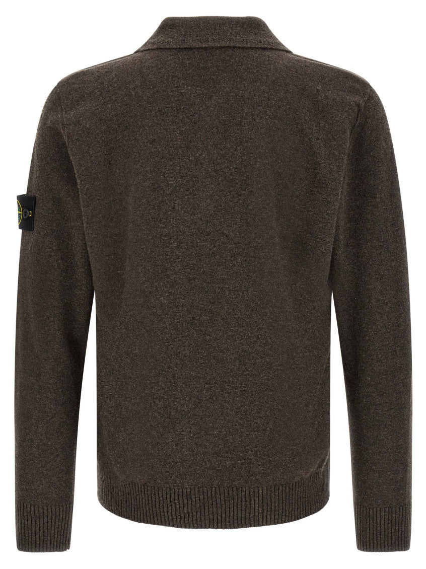 Dark Brown Polo Sweater 2