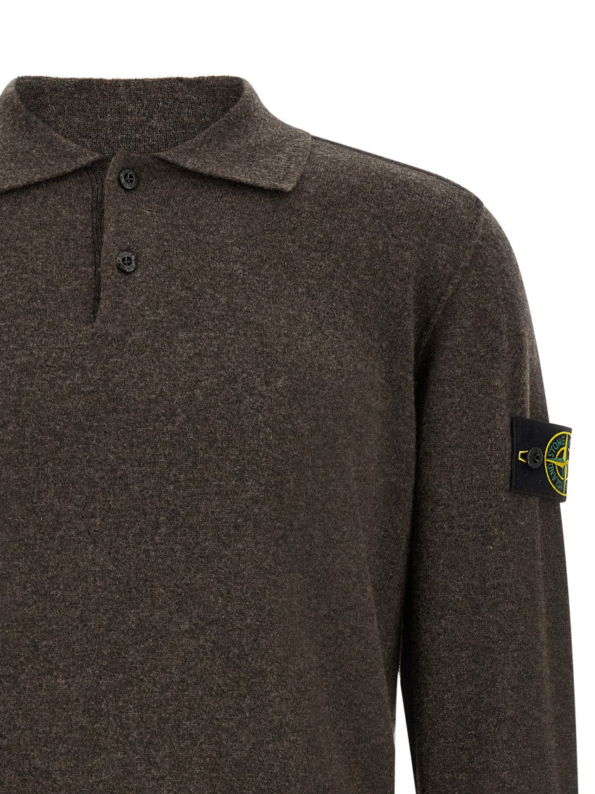 Dark Brown Polo Sweater 3