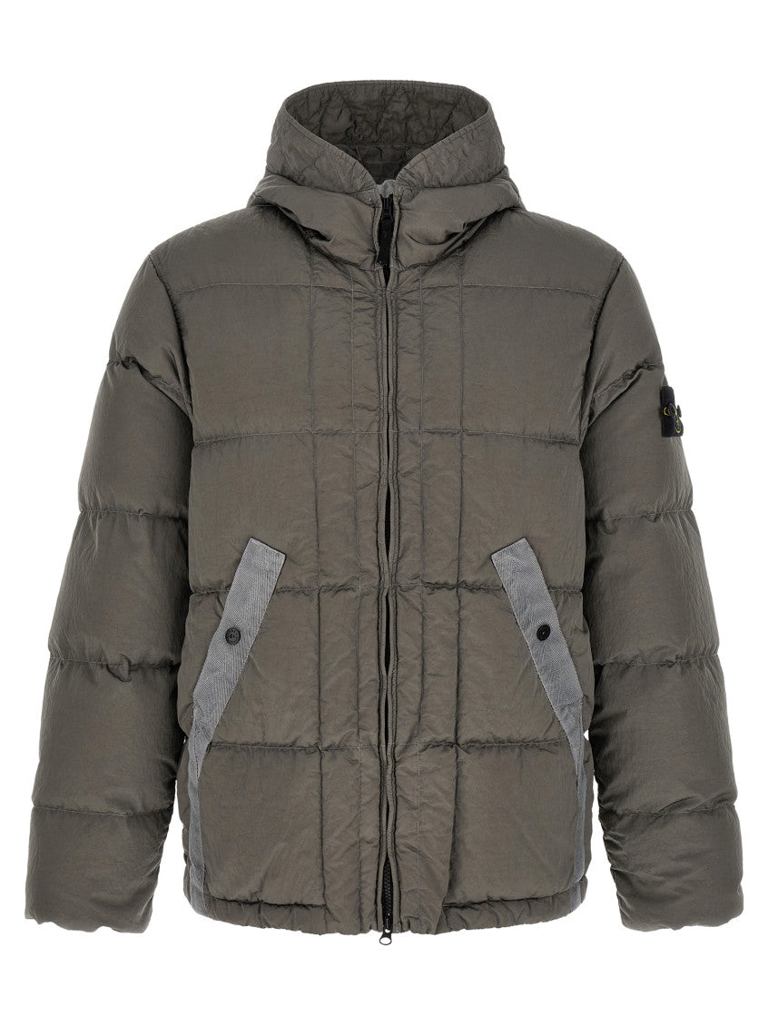 Taupe Logo Hood Jacket 1