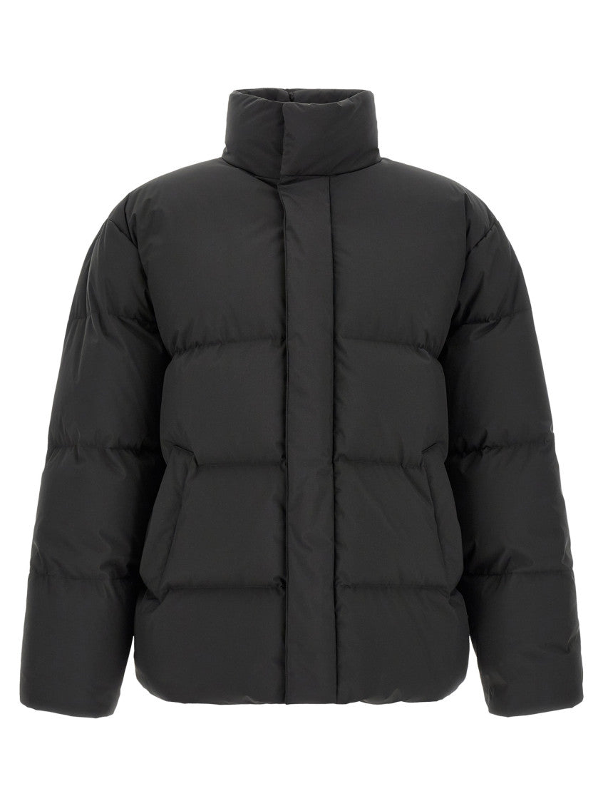 Black Quilted Relaxed Jacket 1