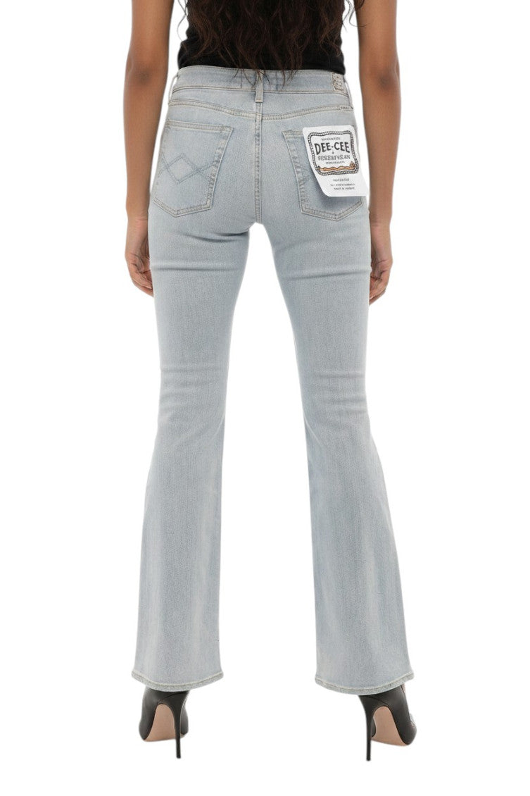 Blue Bootcut Mid Rise Jeans 2