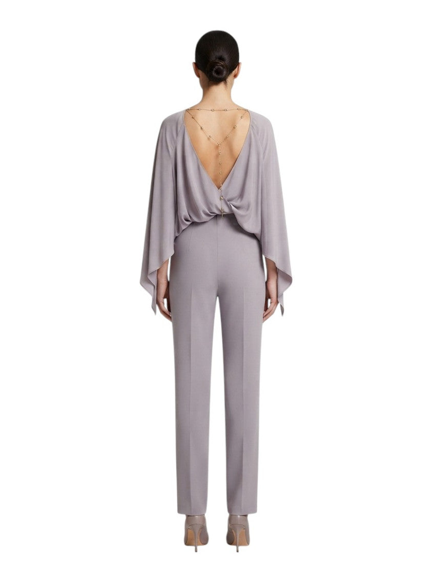 Light Purple Round Neck Jumpsuit 2
