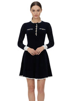 Navy Blue Round Neck Mini Dress 1