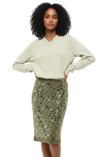 Light Green V Neck Sweater 1