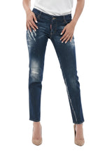 Blue Skinny Low Rise Jeans 1