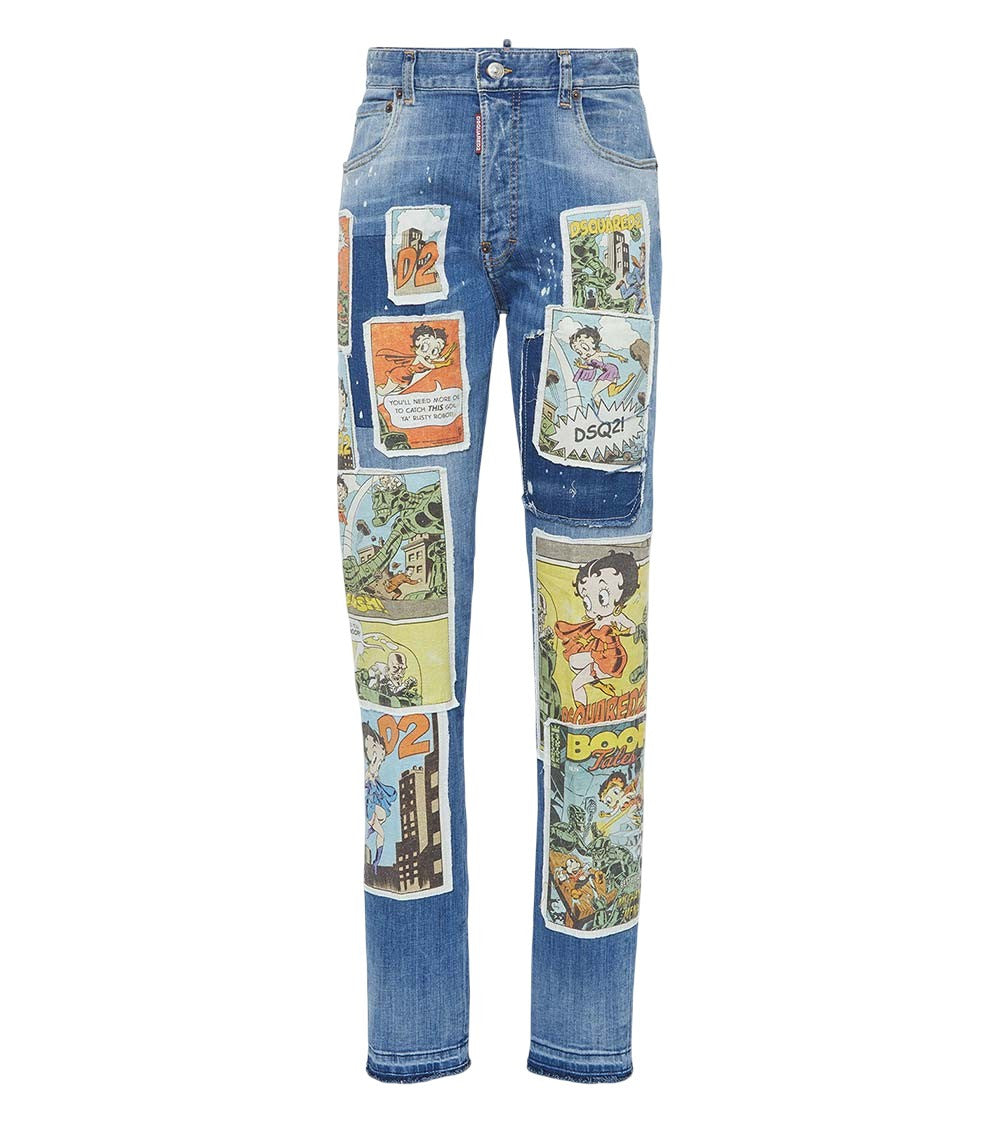 Sky Blue Straight Mid Rise Jeans 1