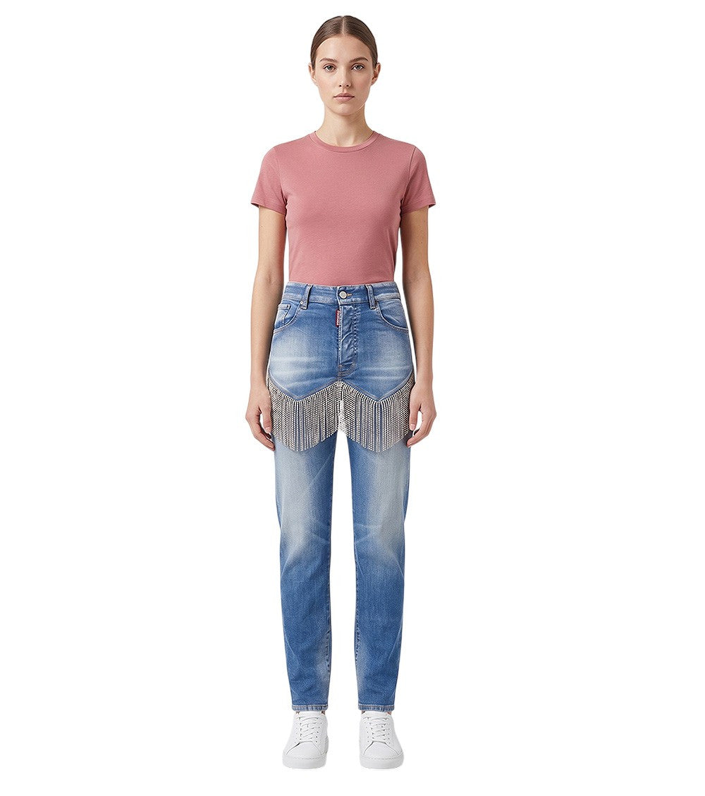 Sky Blue Regular Mid Rise Jeans 3