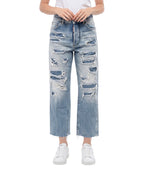 Blue Straight High Rise Jeans 1