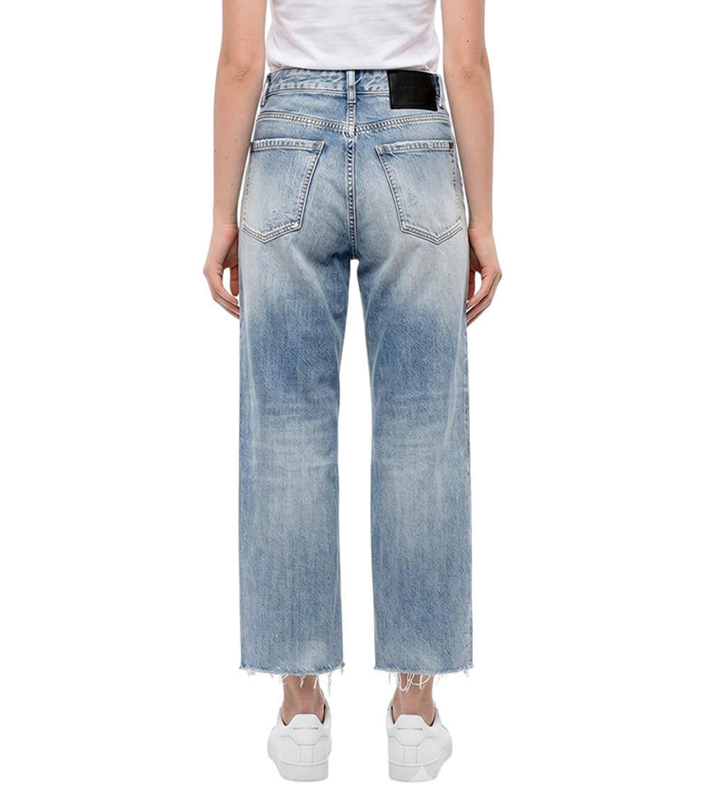Blue Straight High Rise Jeans 2