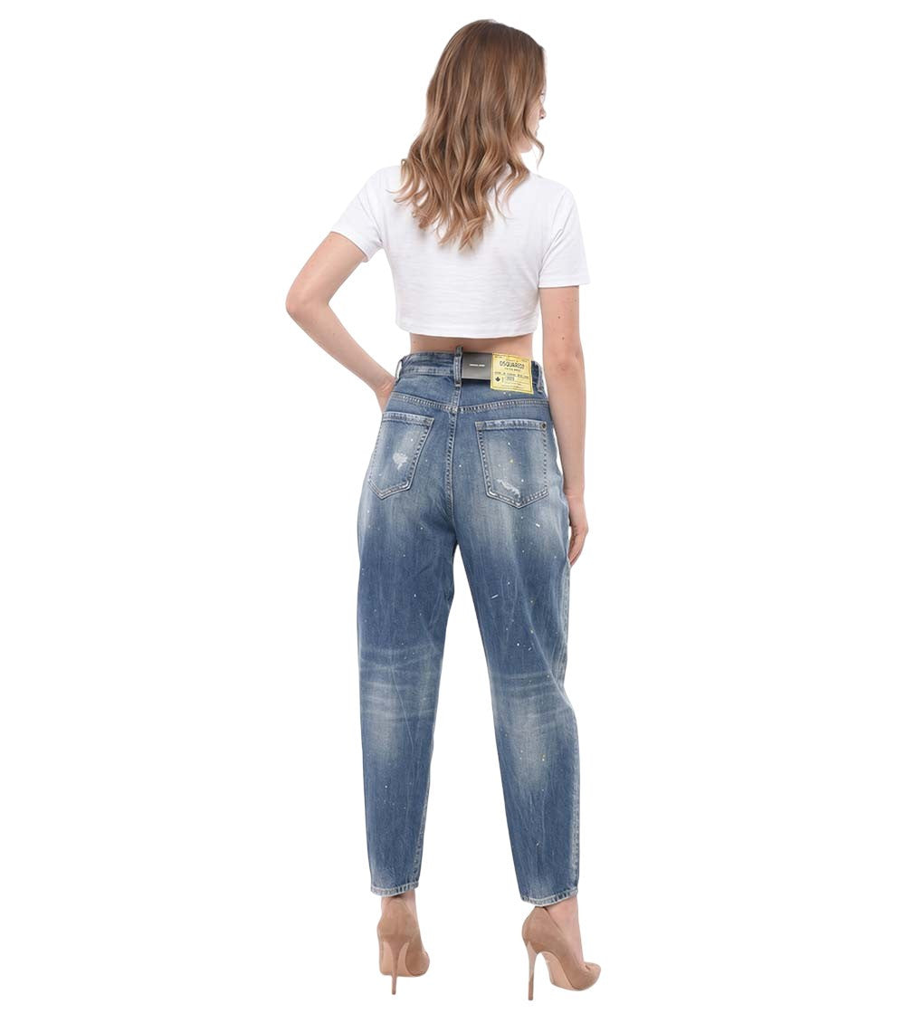 Blue Straight High Rise Jeans 2