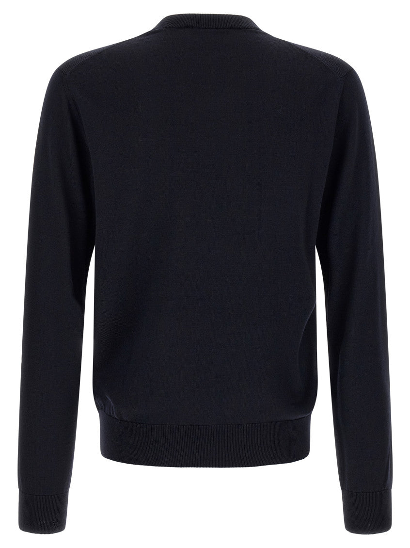 Navy Blue Embroidered Sweater 2