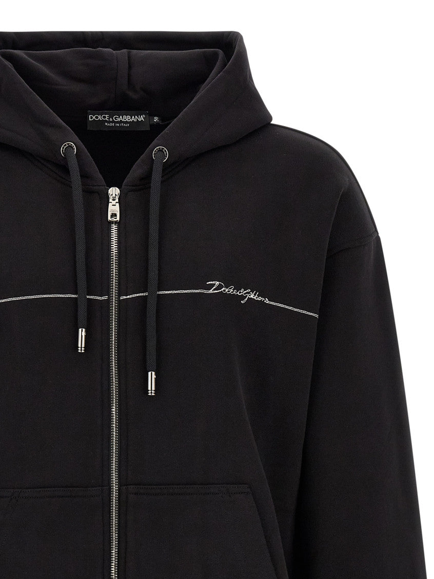 Black Logo Regular Hoodie 3