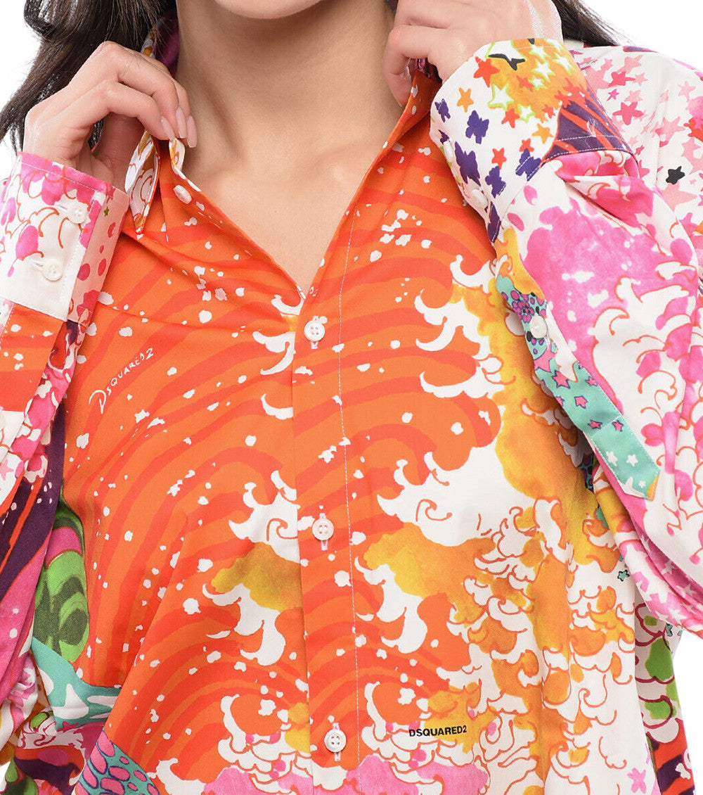 Multicolor Regular Abstract Shirt 3