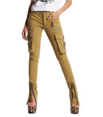 Green Slim Cargos Pants 1