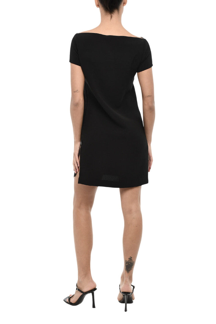 Black Lace V Neck Mini Dress 2