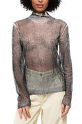 Grey Textured Turtle Neck Sweater 1