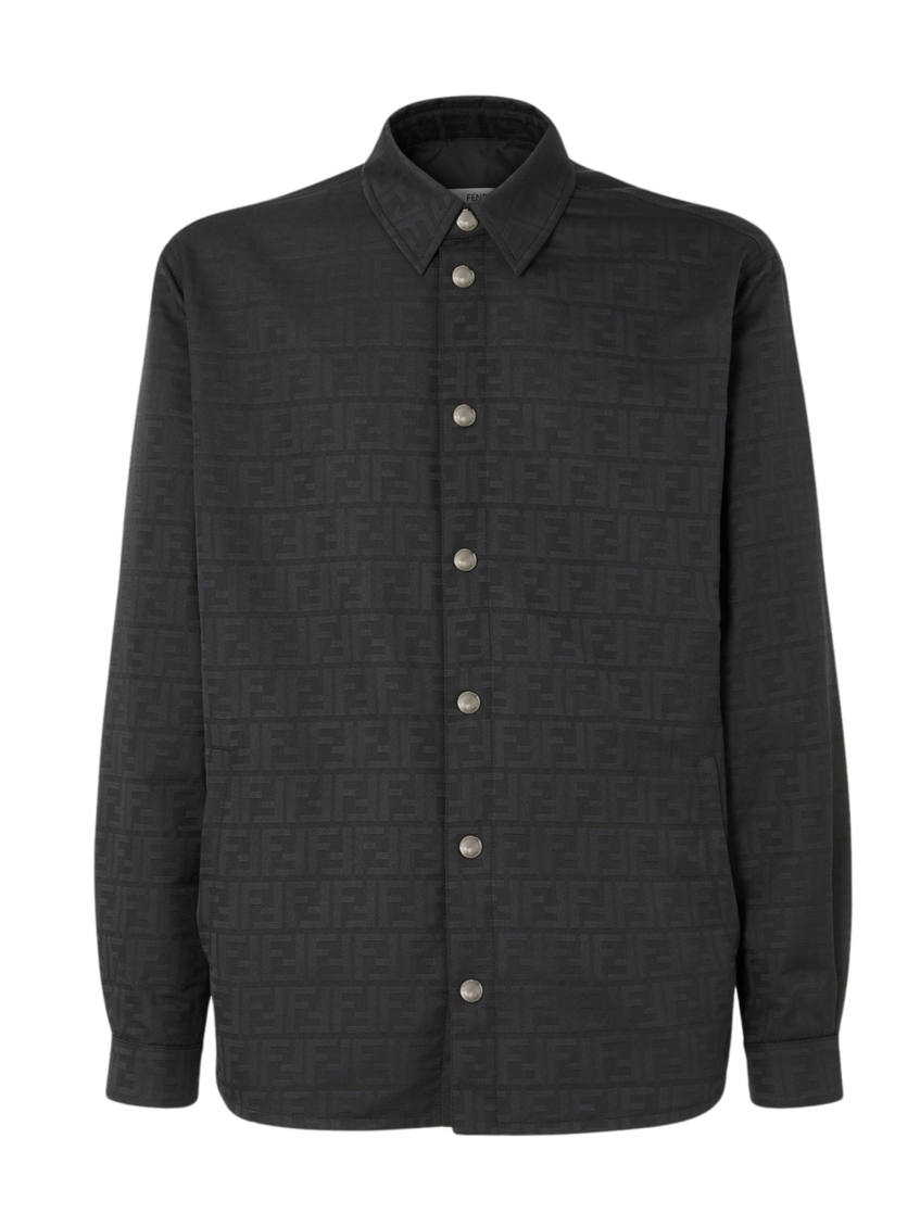 Black Regular Logo Overshirt 1
