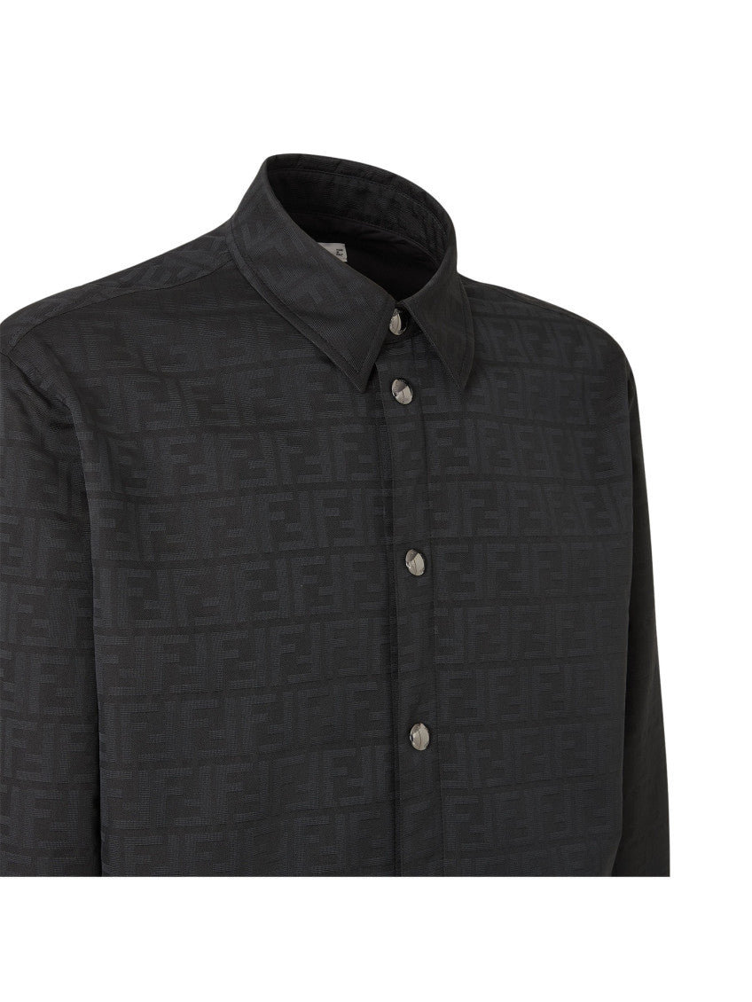 Black Regular Logo Overshirt 3