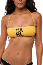 Yellow Logo Bikini Top Swimwear 1