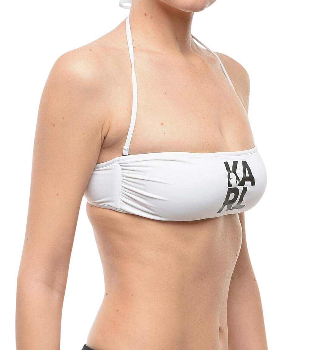 White Logo Bikini Top Swimwear 3