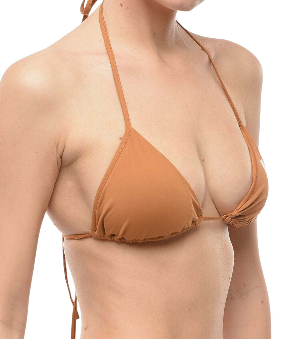 Brown Logo Bikini Top Swimwear 3