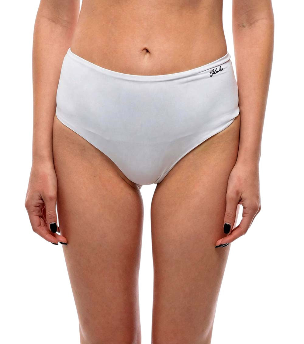 White Logo Bikini Bottom Swimwear 1
