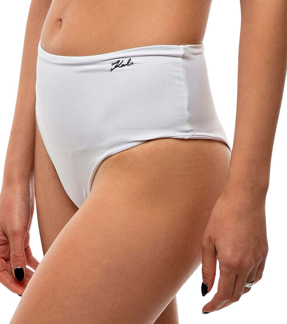 White Logo Bikini Bottom Swimwear 3