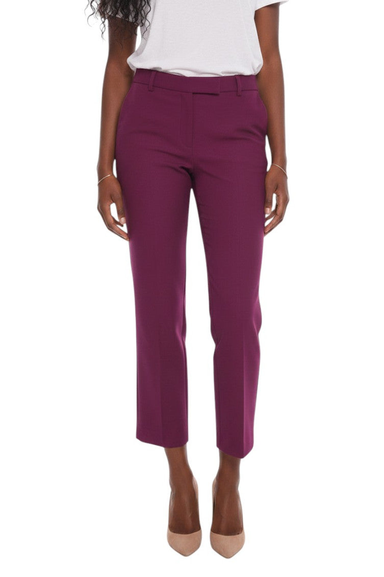 Purple Slim Flat Front Pants 1