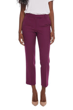 Purple Slim Flat Front Pants 1