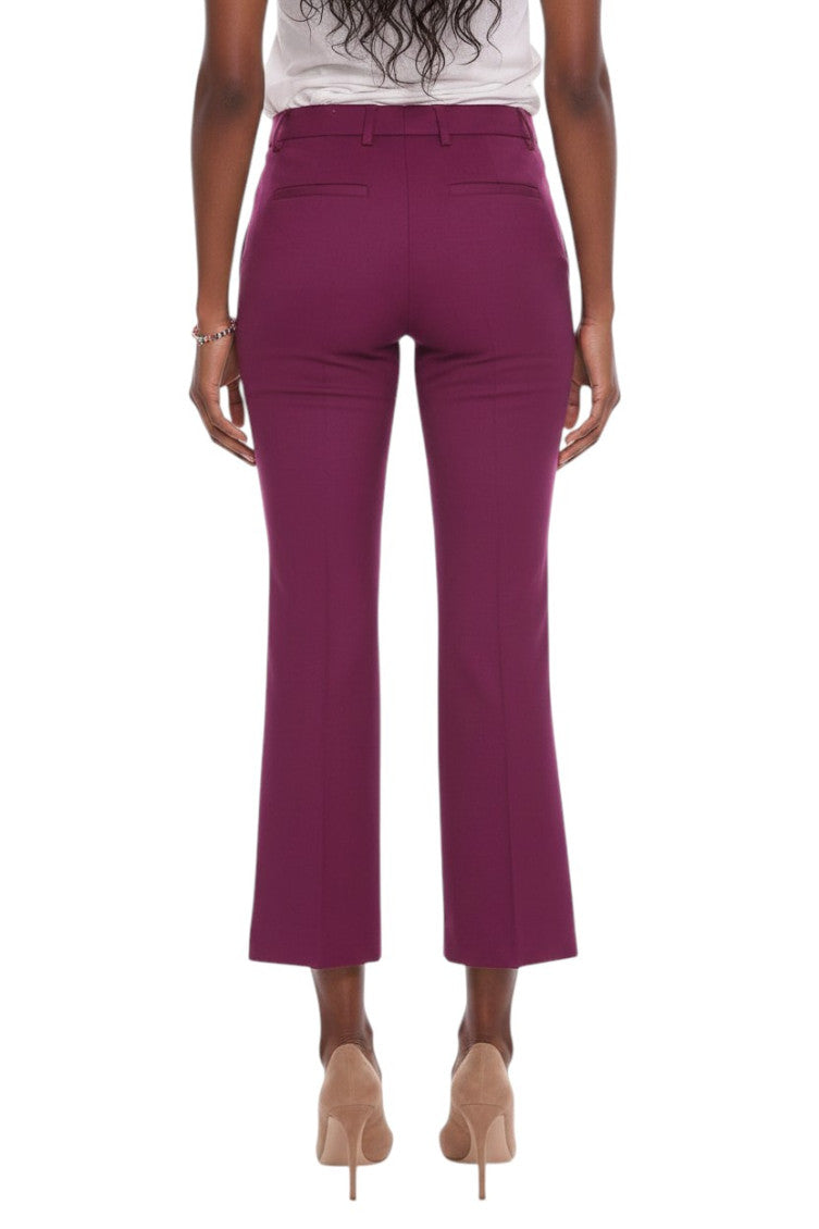 Purple Slim Flat Front Pants 2