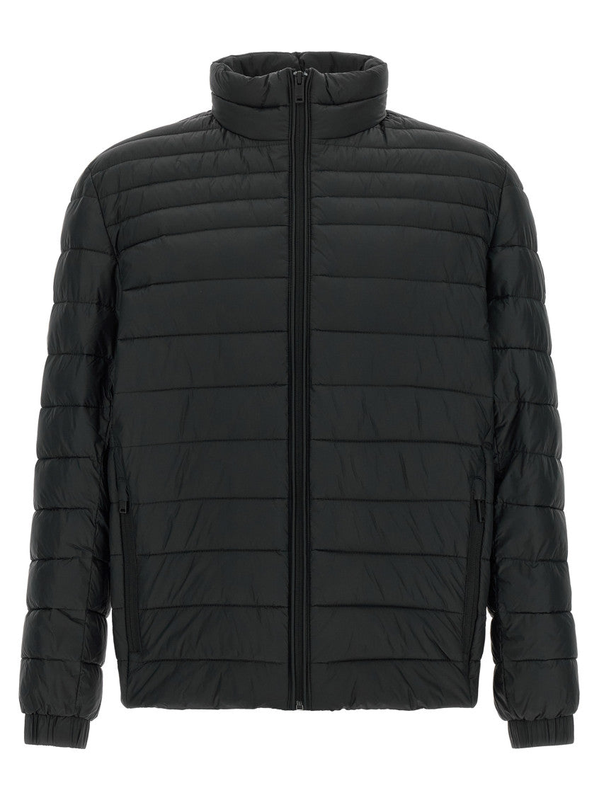 Black Quilted Regular Jacket 1