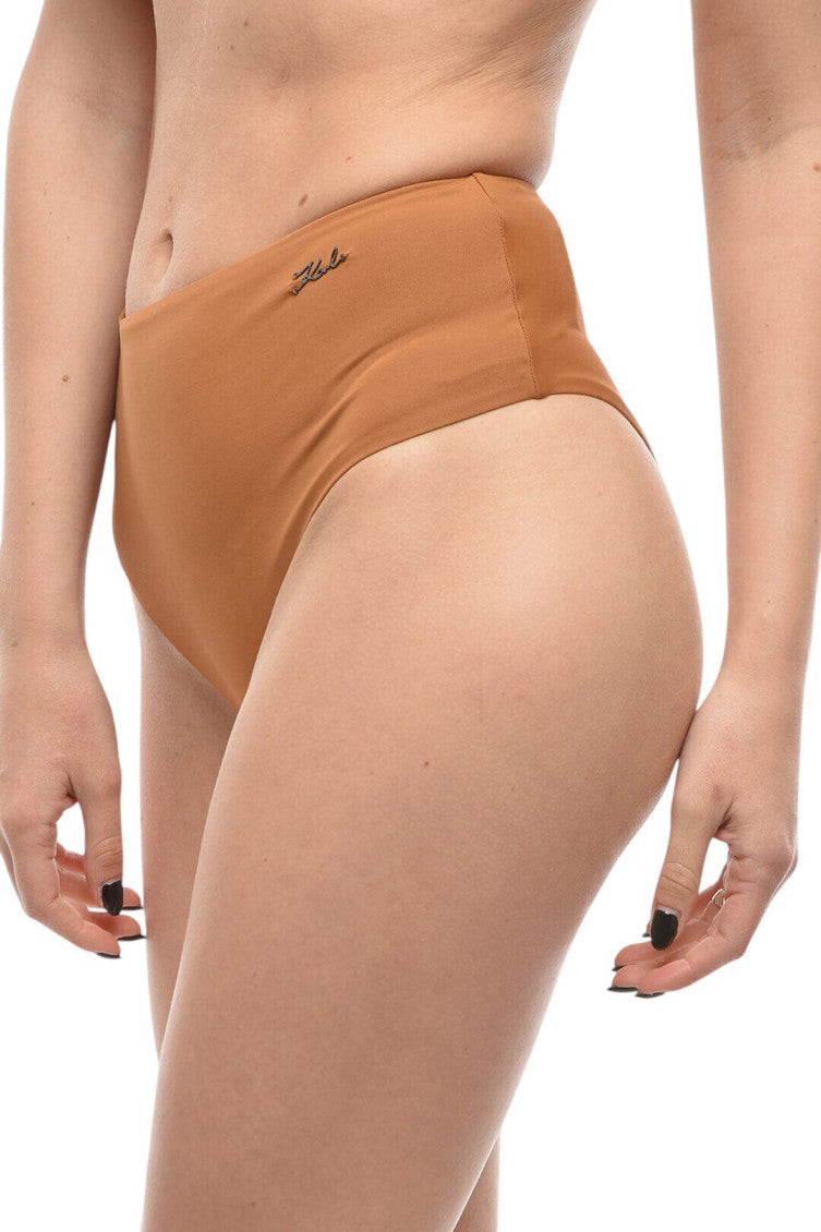 Brown Logo Bikini Bottom Swimwear 3