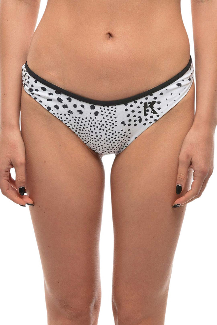 BlackWhite Printed Bikini Bottom Swimwear 1