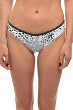 BlackWhite Printed Bikini Bottom Swimwear 1