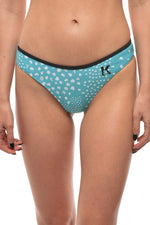 Sky Blue Printed Bikini Bottom Swimwear 1