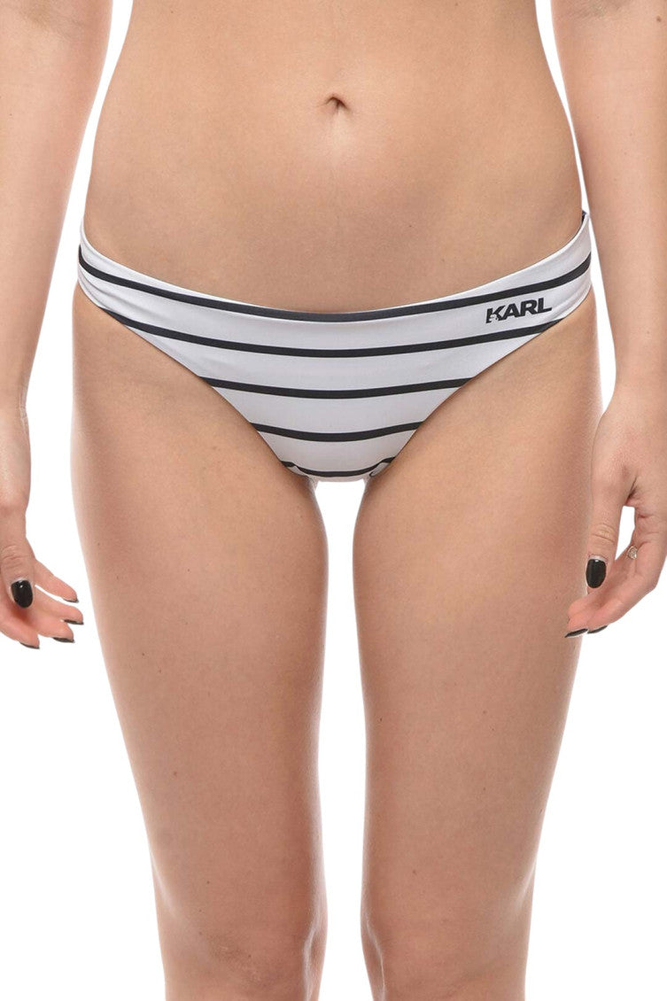 BlackWhite Stripes Bikini Bottom Swimwear 1