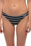 Black Stripes Bikini Bottom Swimwear 1