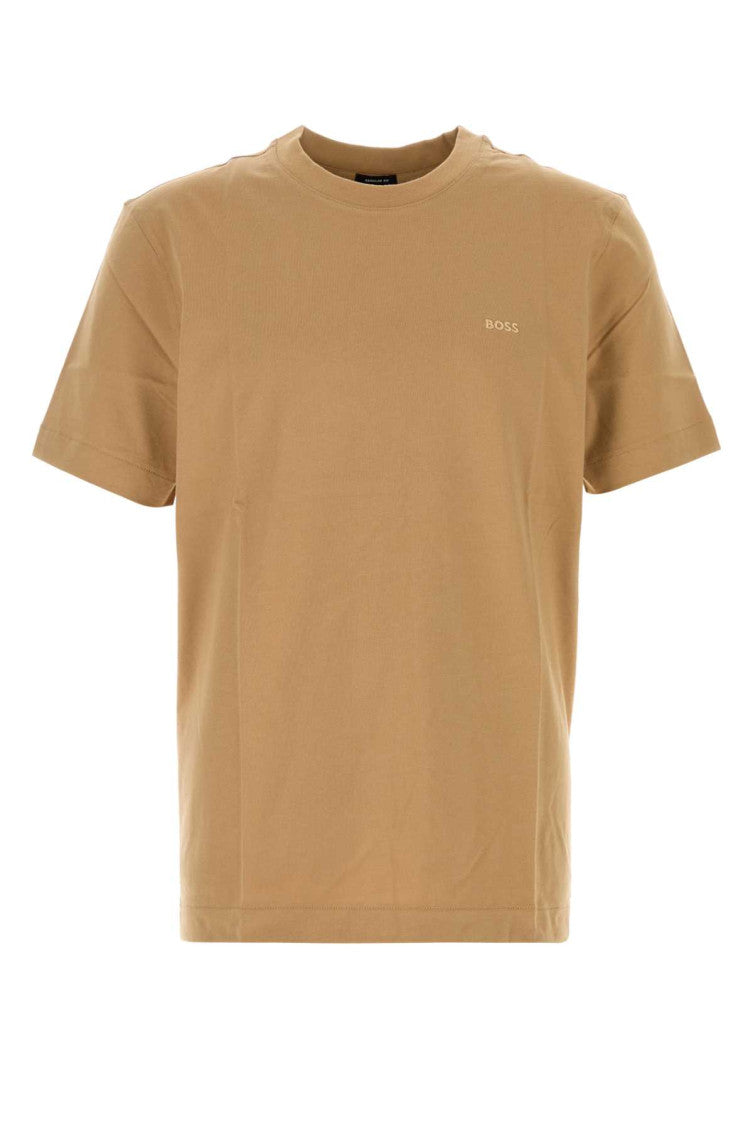 Beige Crew Neck T-Shirt 1