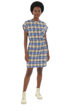 Multicolor Checks Round Neck Mini Dress 1