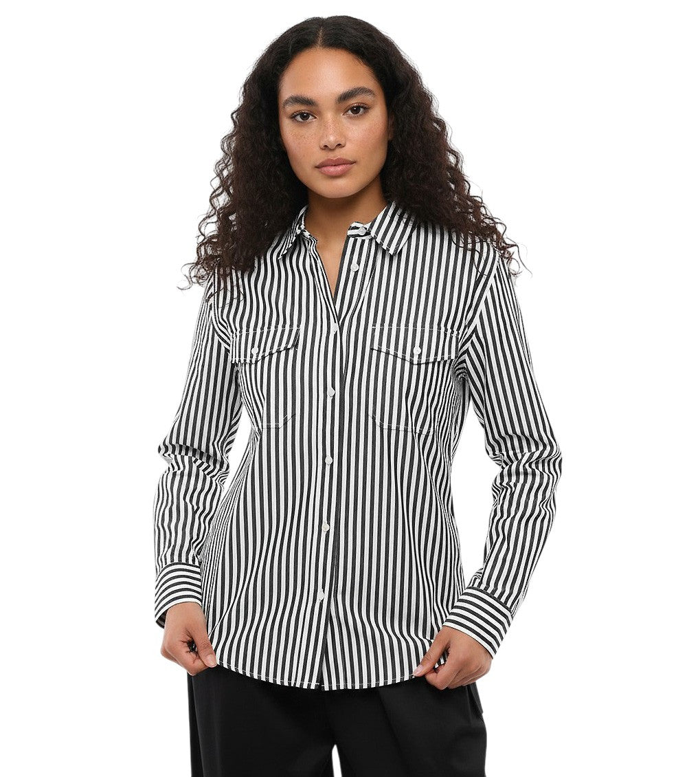 Black Regular Stripes Shirt 1