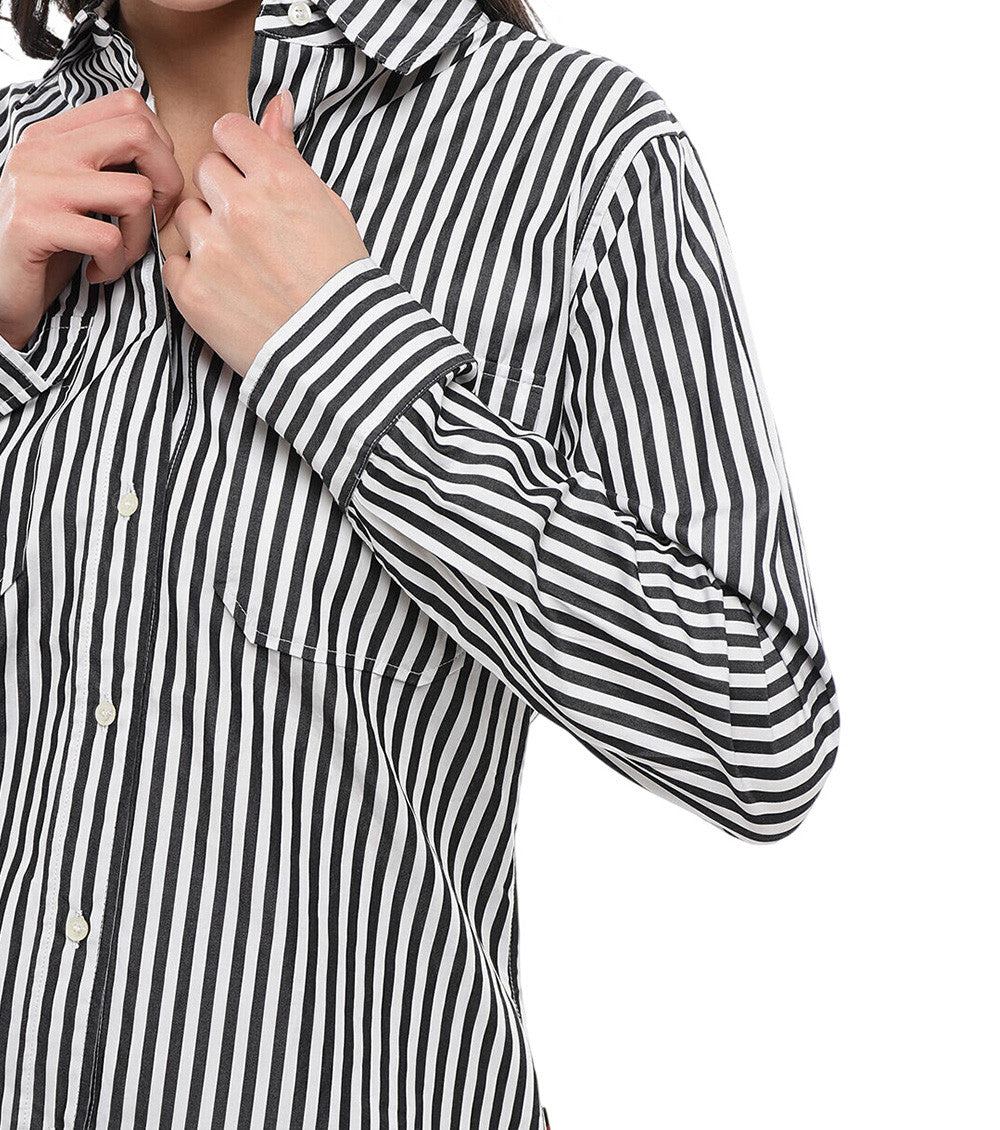 Black Regular Stripes Shirt 3