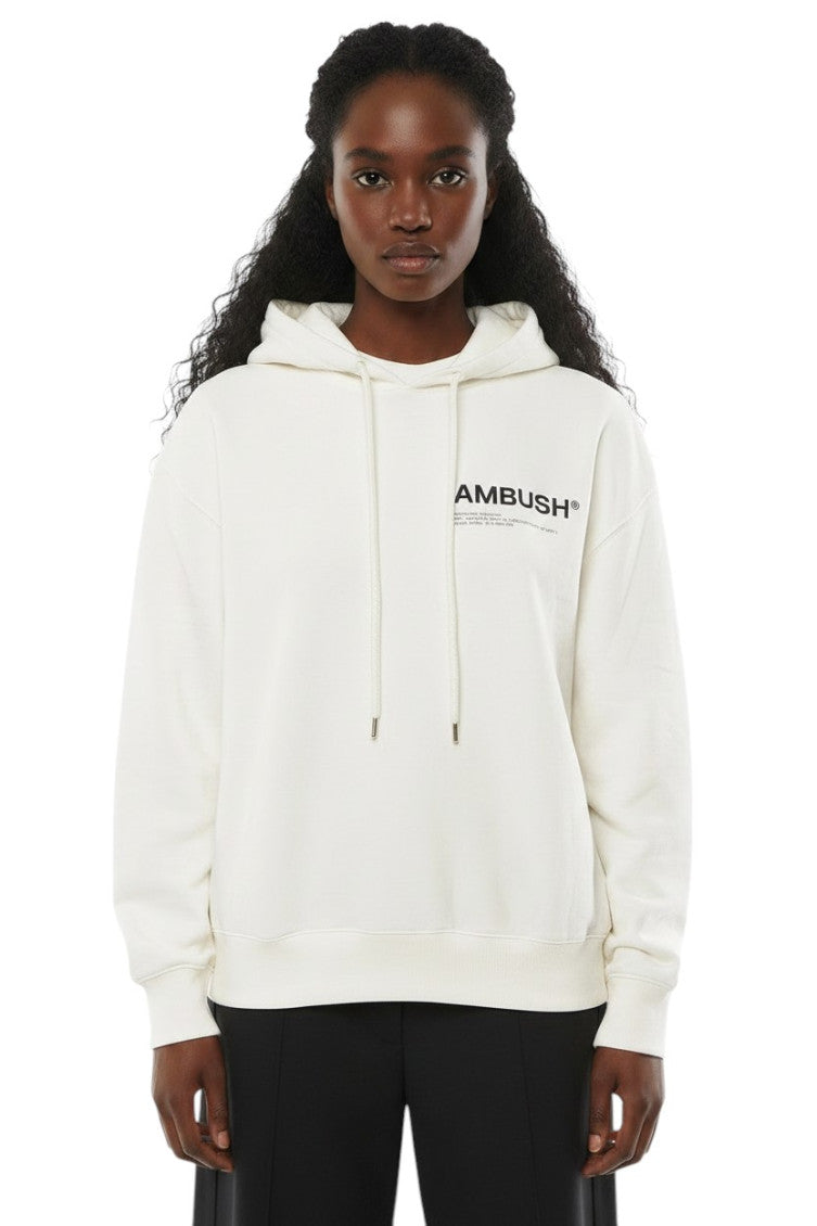 White Logo Hood Sweatshirt 1