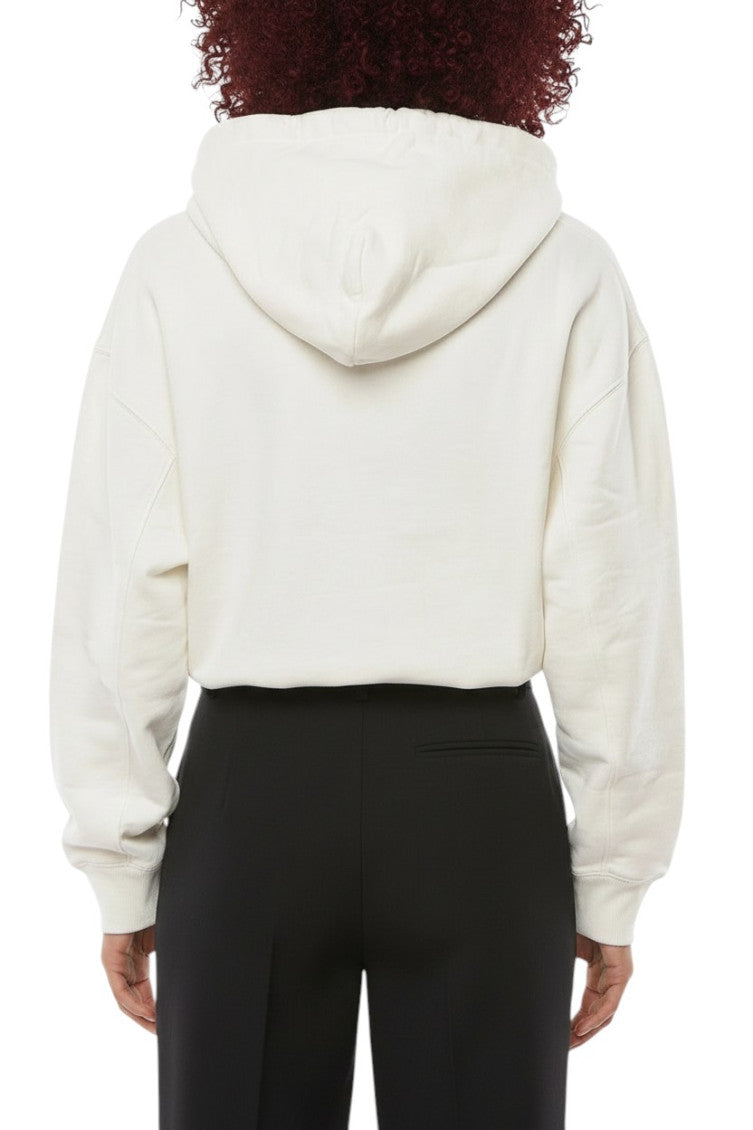 White Logo Hood Sweatshirt 2