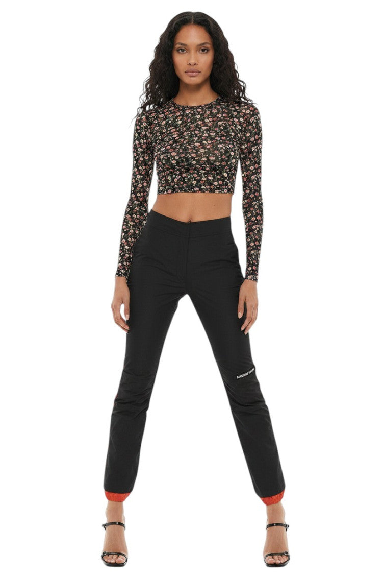 Black Slim Flat Front Pants 1