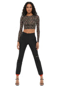 Black Slim Flat Front Pants 1