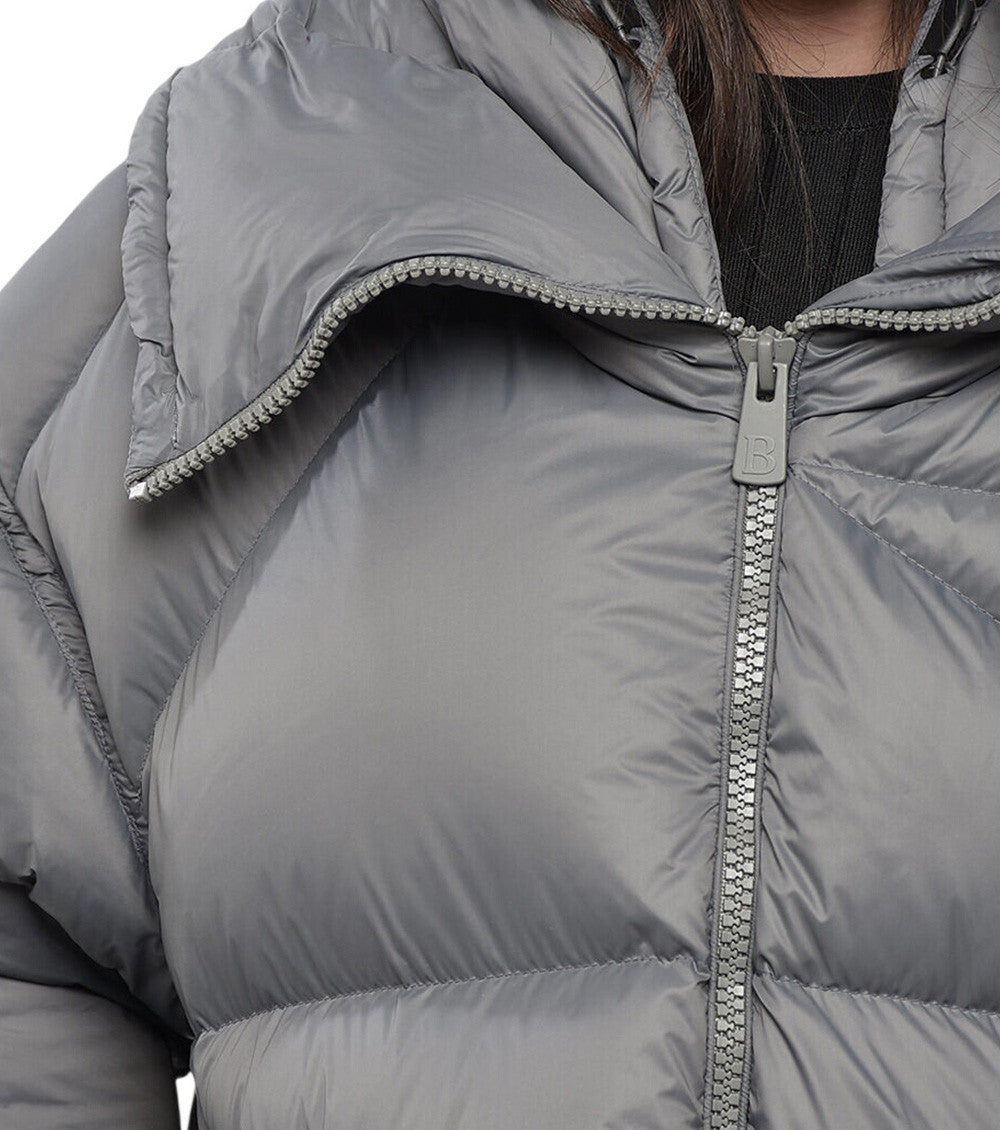 Grey Quilted Hood Jacket 3